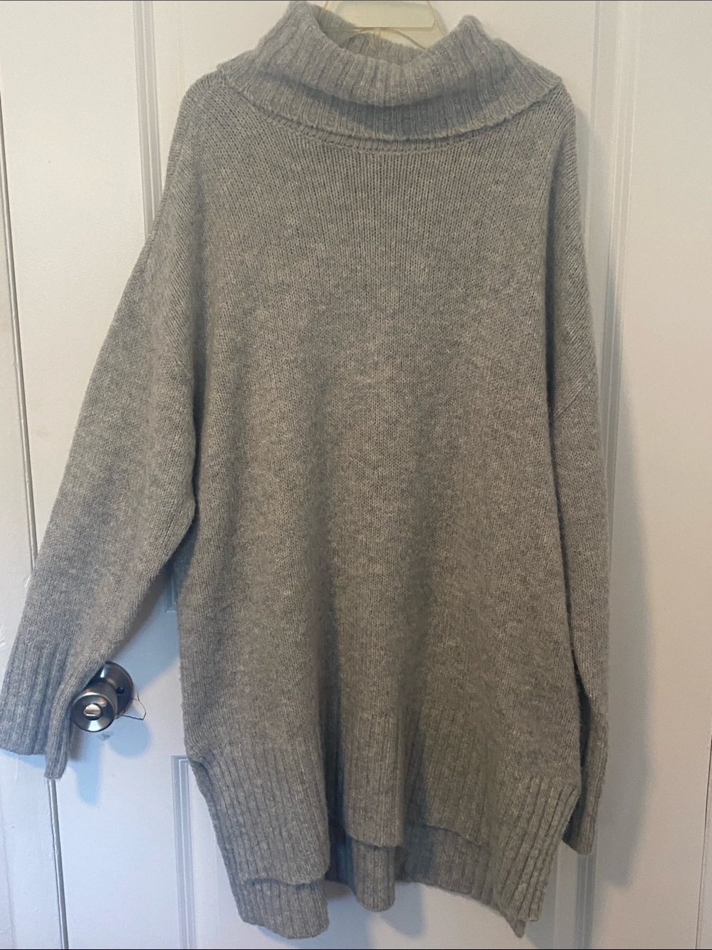Style & Co. Light Gray Cowl Neck Tunic Sweater
